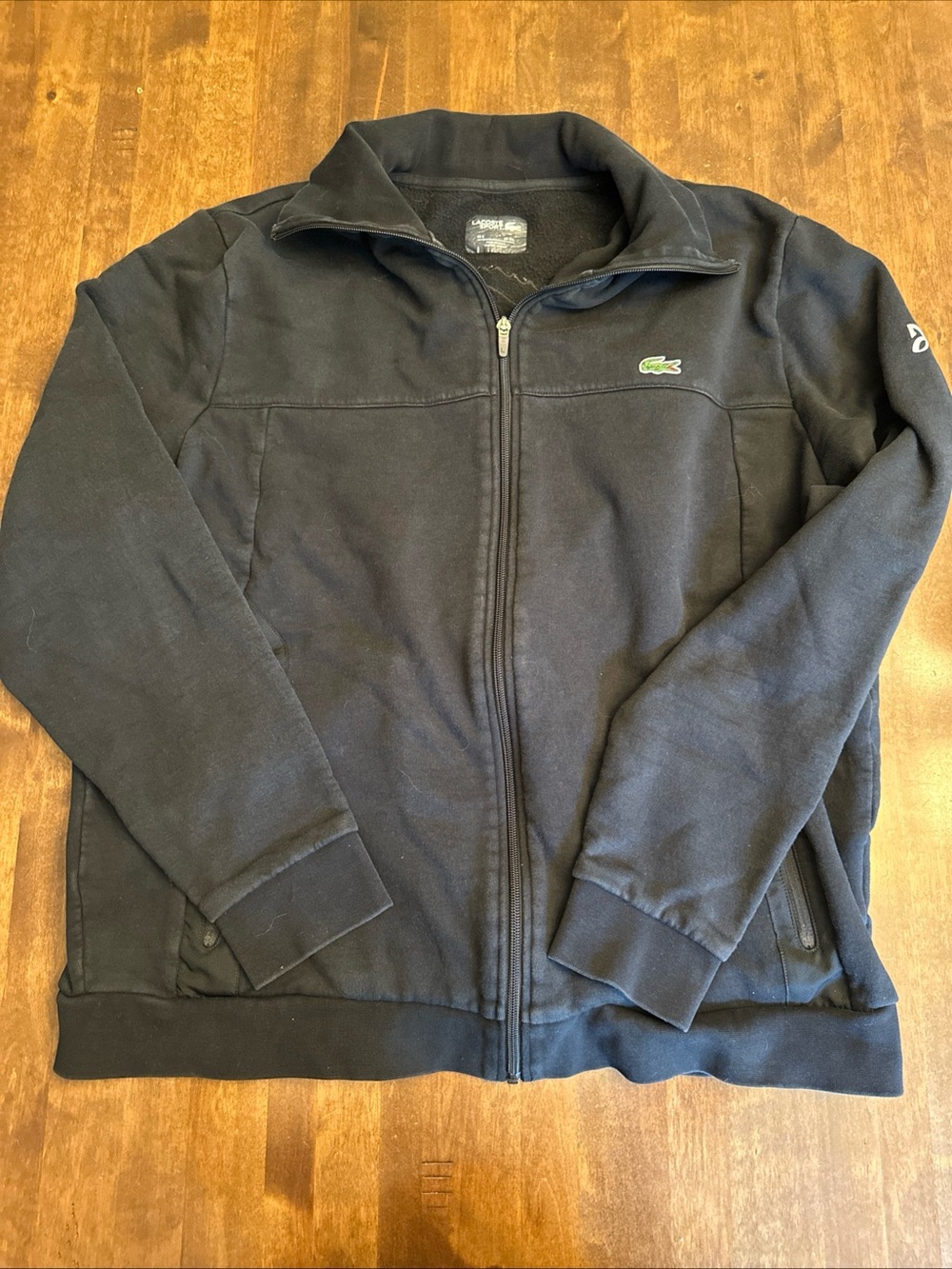 Lacoste Sport Jacket Mens 3XL Black Full Zip Long Sleeve Stretch